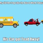 Reasons the Frog Chose Bus for Commuting to Work