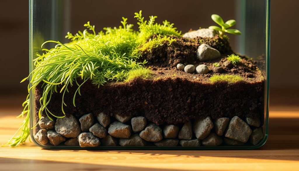 terrarium substrate layers