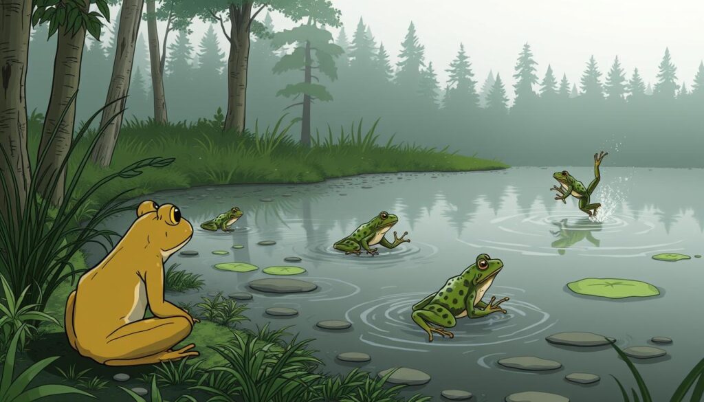 behavioral changes in frogs